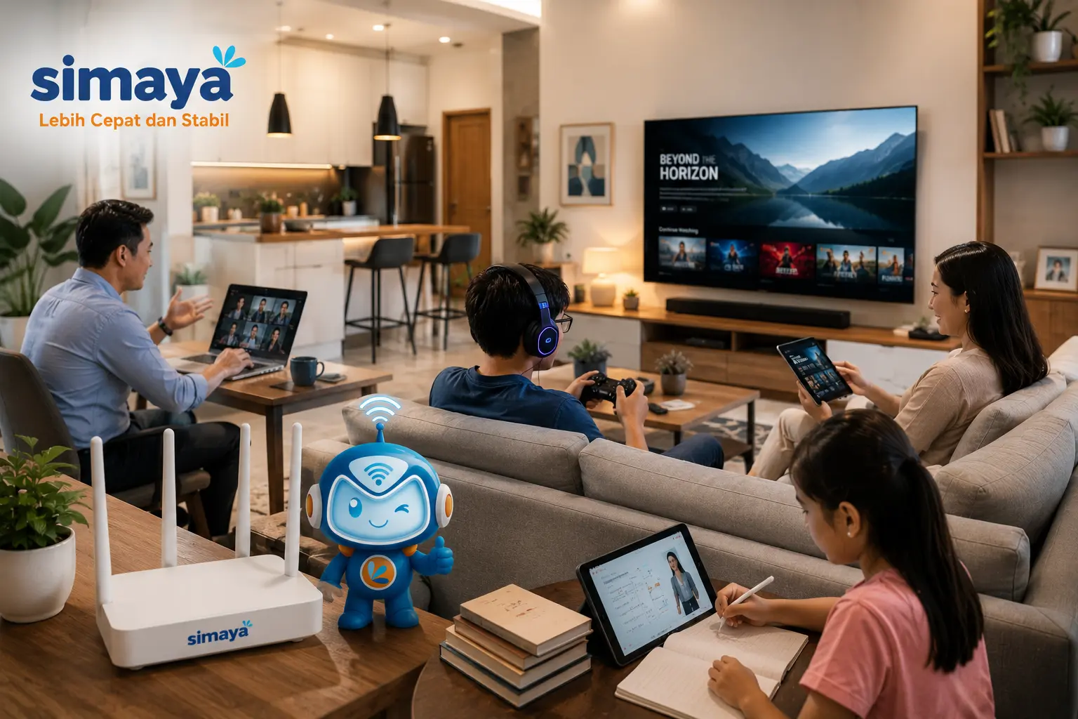 Aktivitas digital keluarga dengan internet Simaya