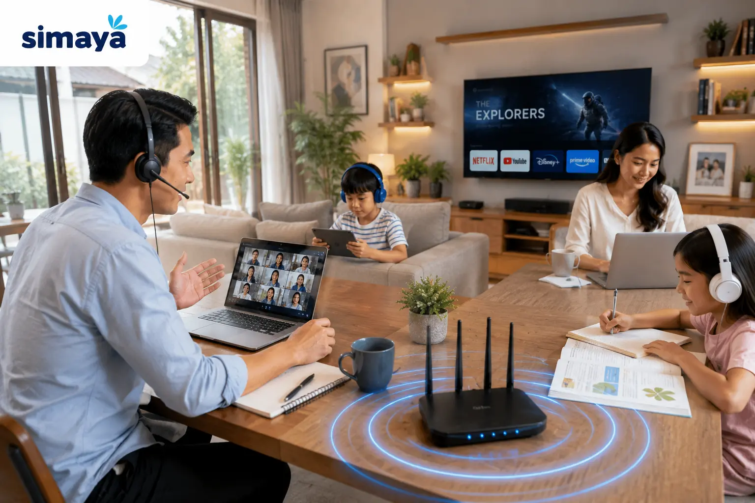 Internet broadband fiber optic untuk rumah di Bandung.