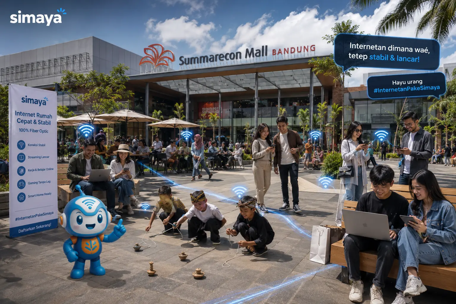 Jaringan fiber optik untuk internet terbaik Bandung