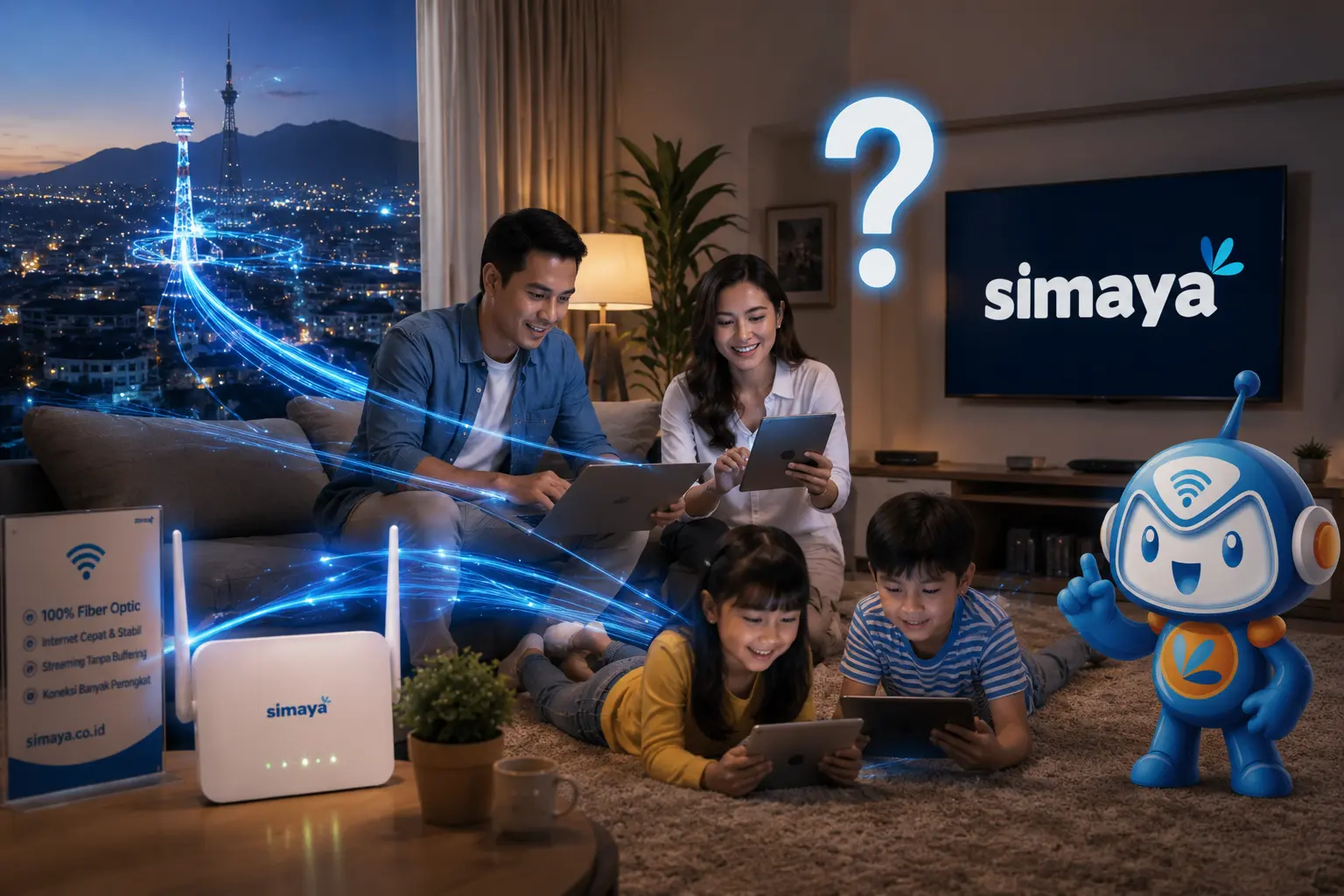 Teknologi fiber optik untuk internet rumah Bandung