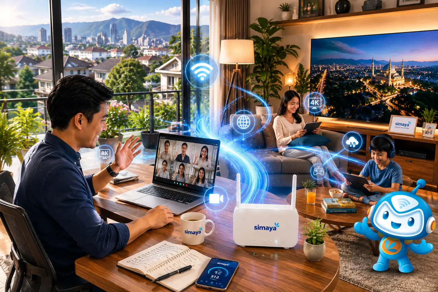 Internet cepat dan stabil untuk streaming dan kerja online