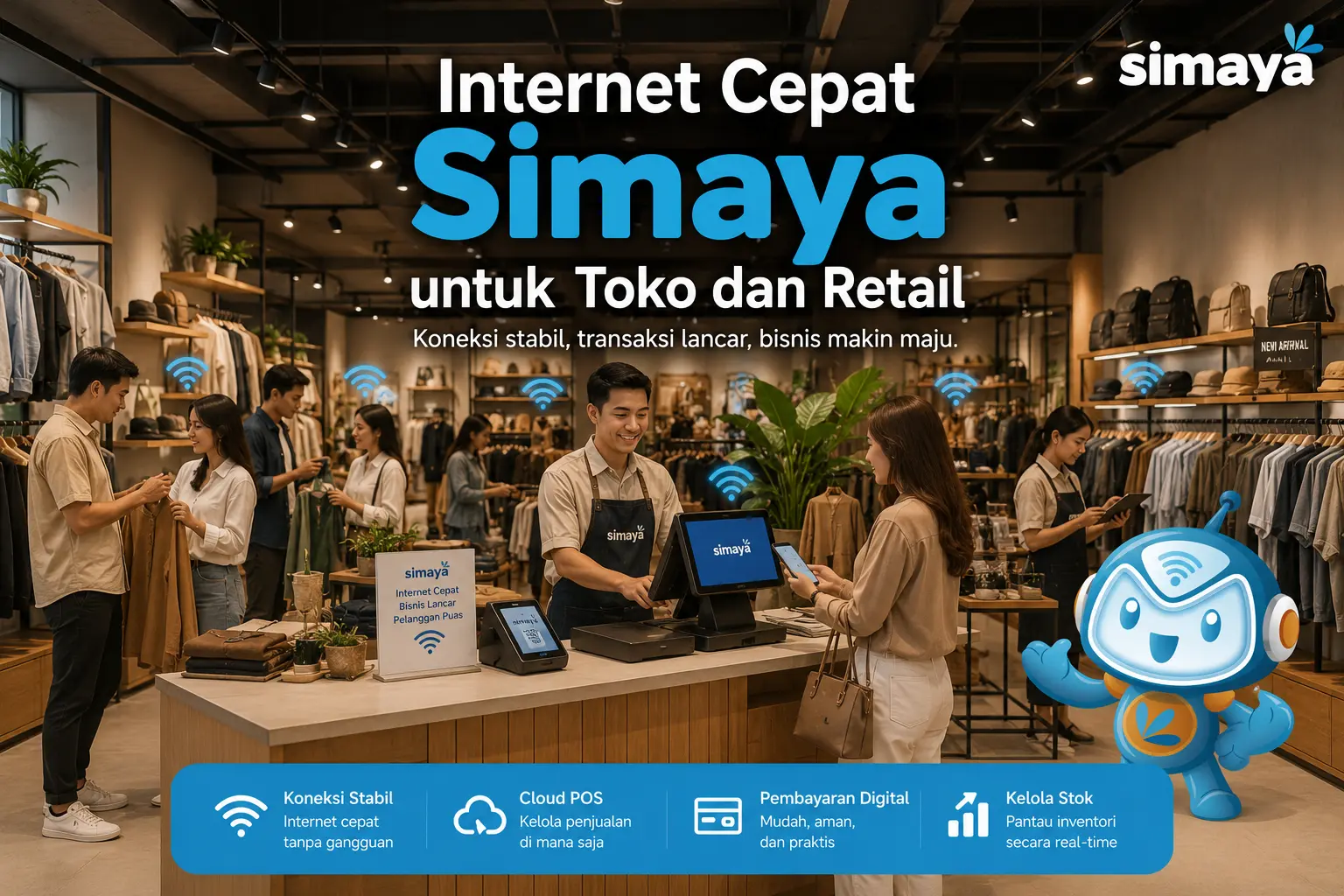Internet Cepat Simaya untuk toko dan retail modern