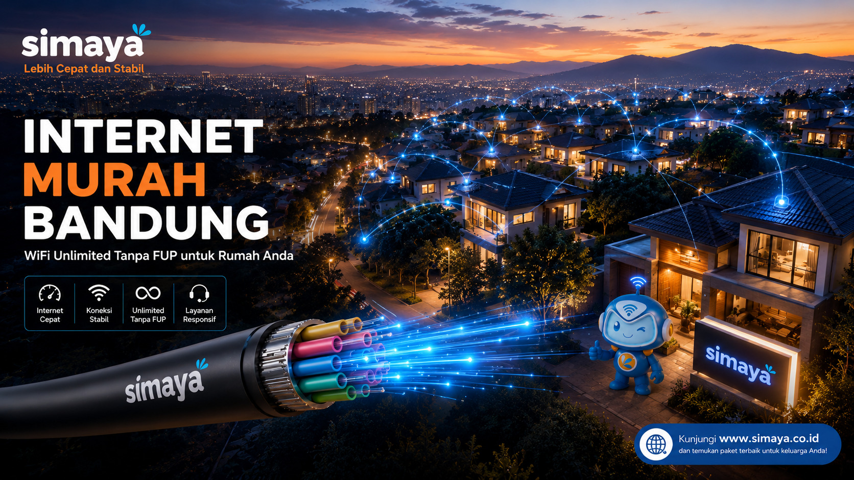 Internet murah Bandung dengan koneksi cepat dan stabil dari Simaya