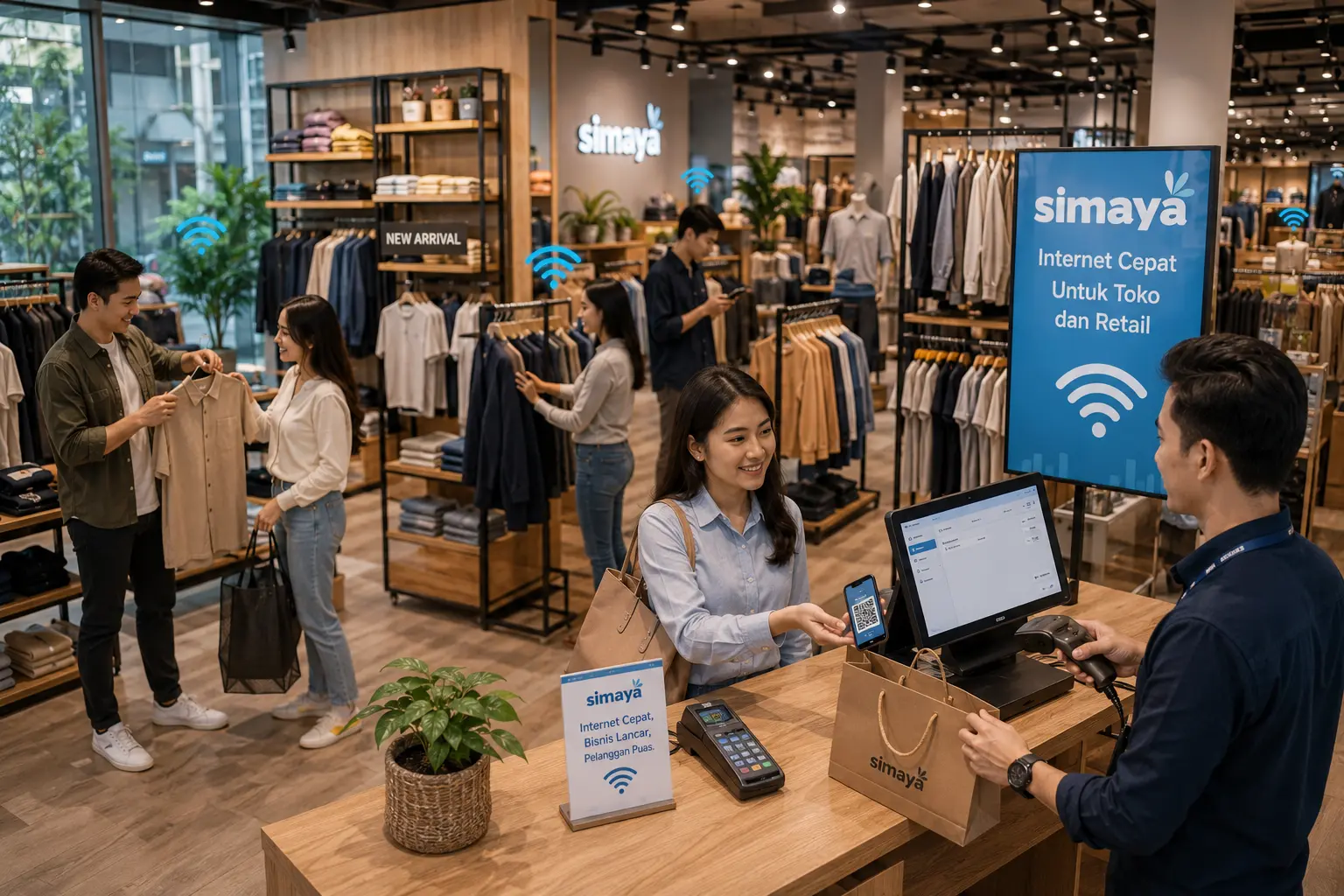 Internet stabil mendukung operasional toko retail