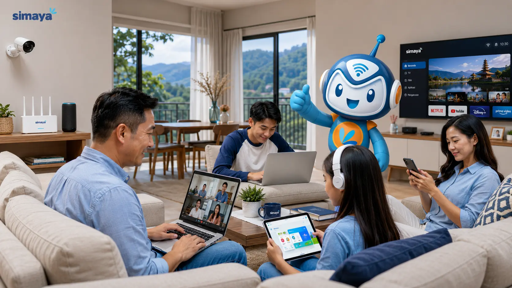 Internet rumah Simaya stabil untuk aktivitas digital sehari-hari