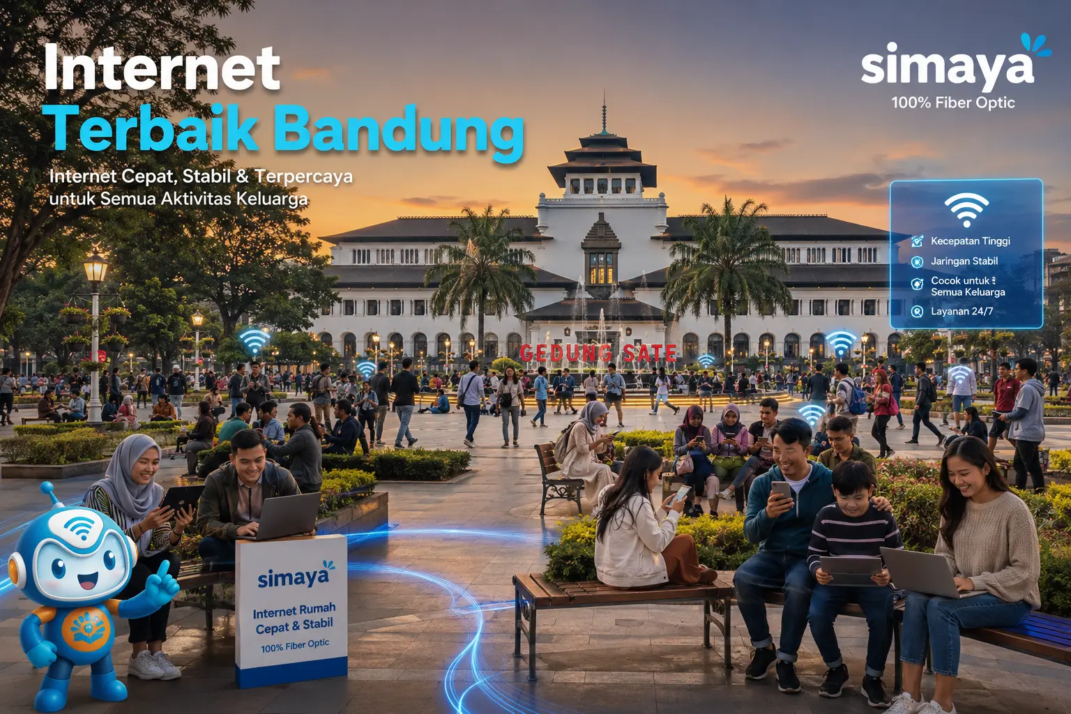 Internet terbaik Bandung dengan koneksi fiber optik Simaya