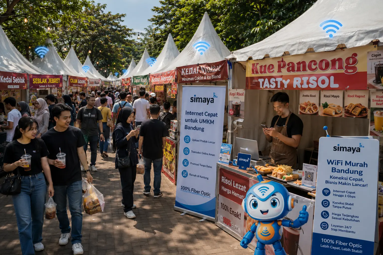 Pelaku UMKM Bandung menggunakan internet untuk bisnis online