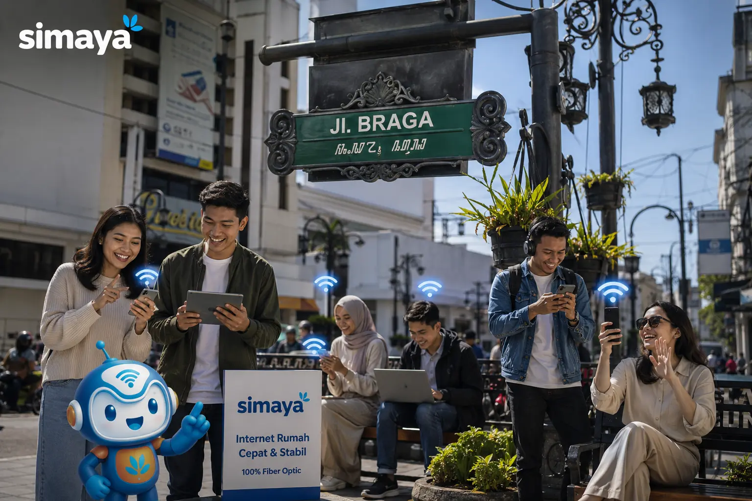 Aktivitas digital masyarakat Bandung menggunakan internet cepat