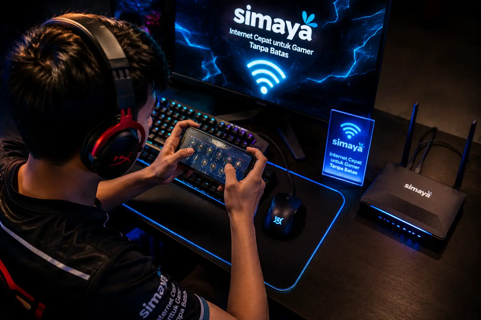 Komunitas gamer menikmati koneksi internet stabil Simaya