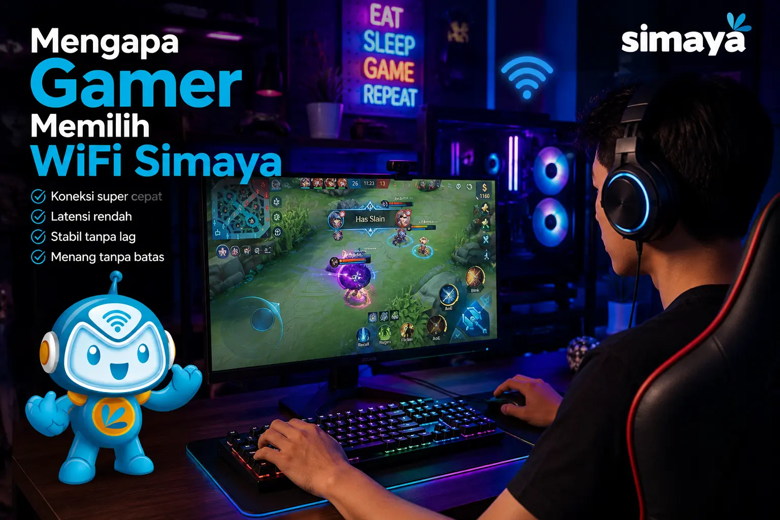 Mengapa Gamer memilih Wifi Simaya Internet Modern