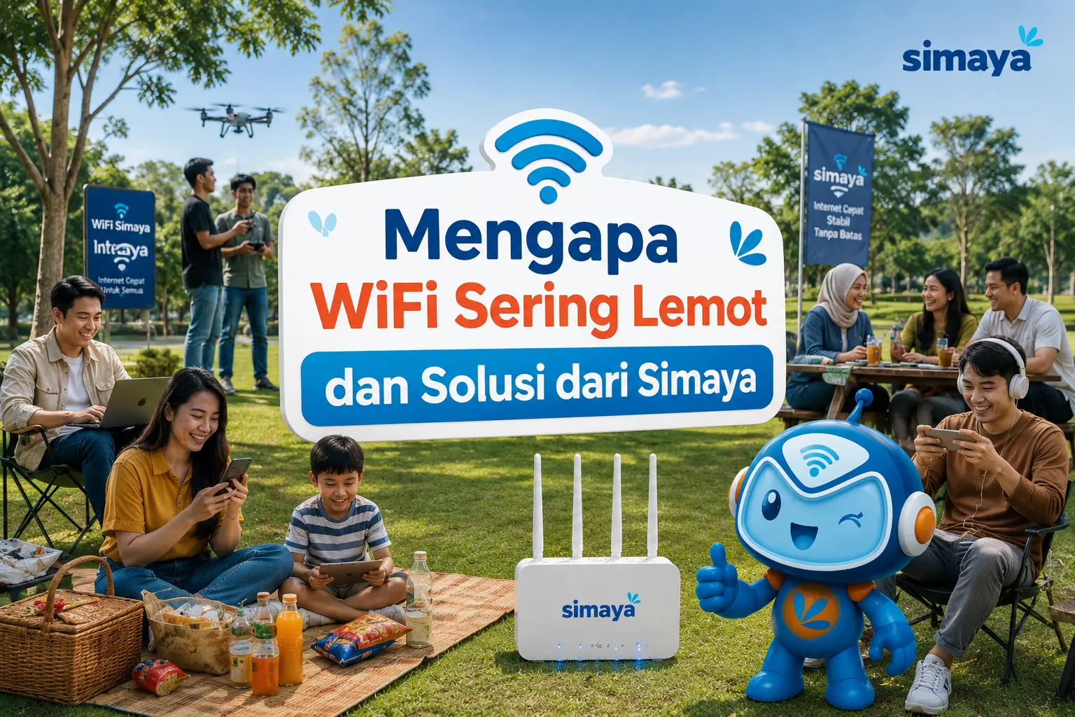 Penyebab WiFi sering lemot dan solusi internet stabil dari Simaya