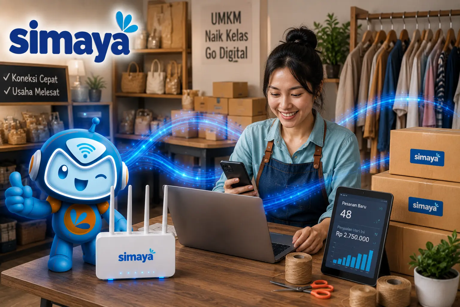 Paket internet bisnis Simaya untuk produktivitas perusahaan