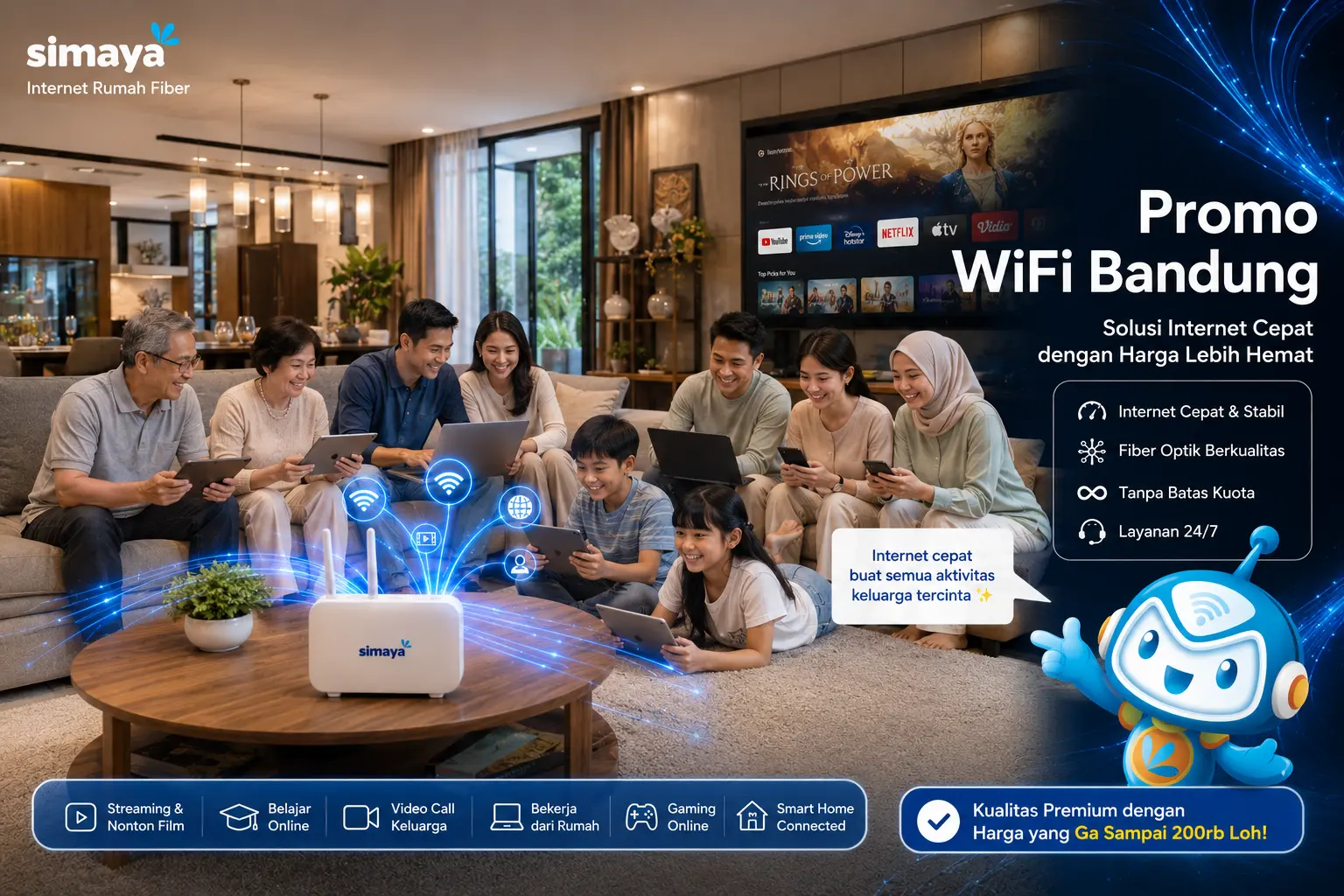 Promo WiFi Bandung Simaya dengan internet cepat dan stabil