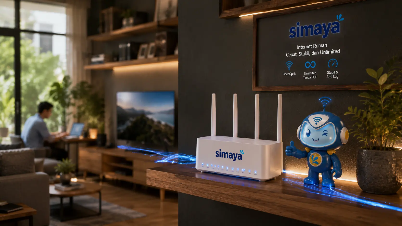 Router internet rumah Simaya di Bandung