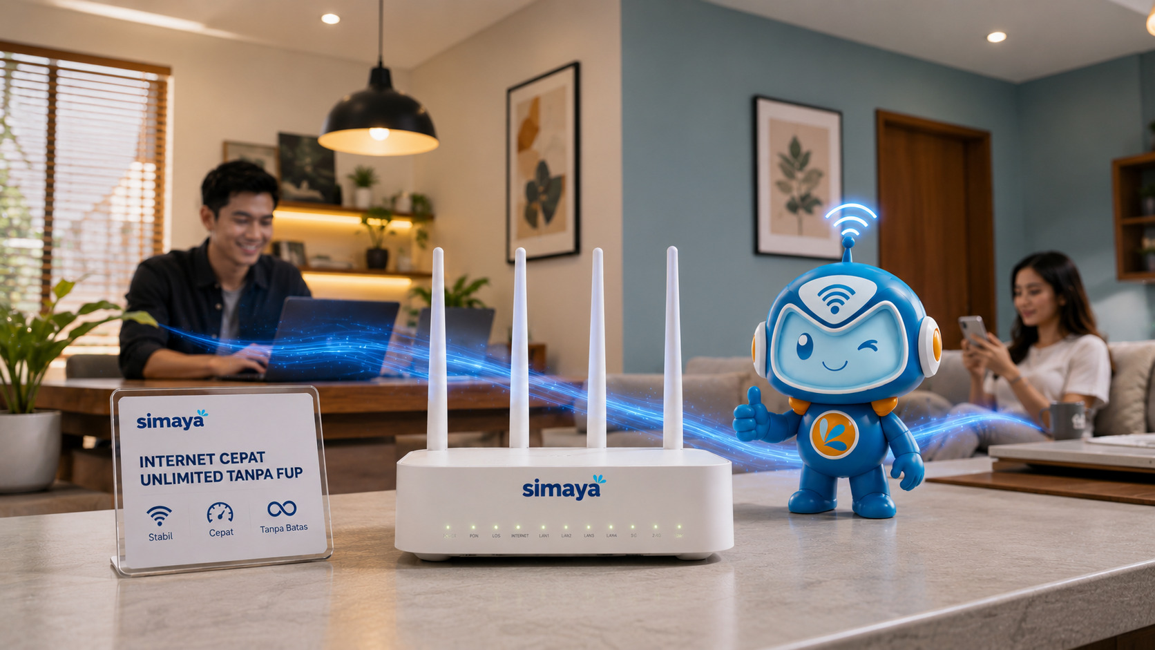 Router Simaya dengan layanan internet unlimited untuk rumah di Bandung