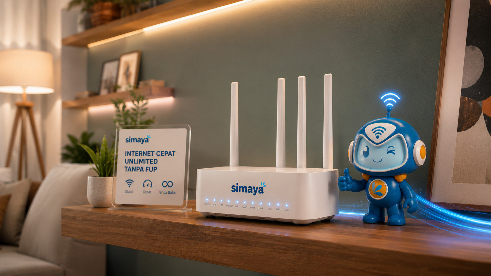 Router Simaya dengan internet unlimited untuk rumah di Bandung