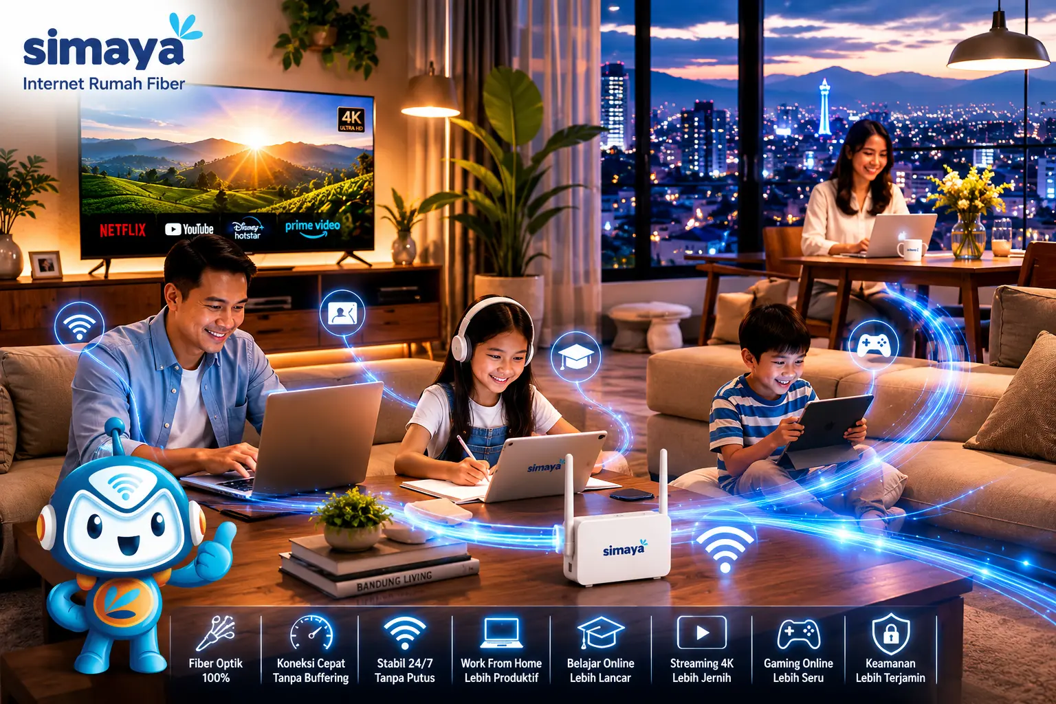 Layanan internet fiber Simaya Bandung