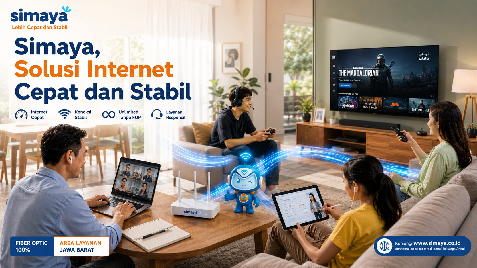 Simaya solusi internet cepat dan stabil untuk keluarga Indonesia
