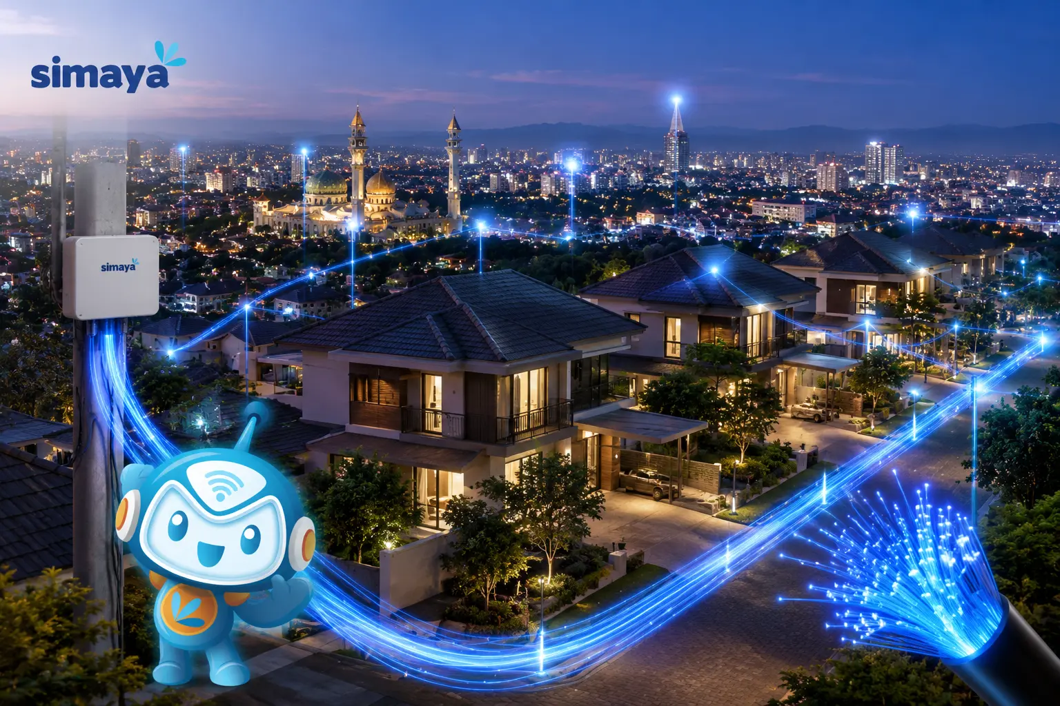 Teknologi fiber optik untuk internet rumah Bandung