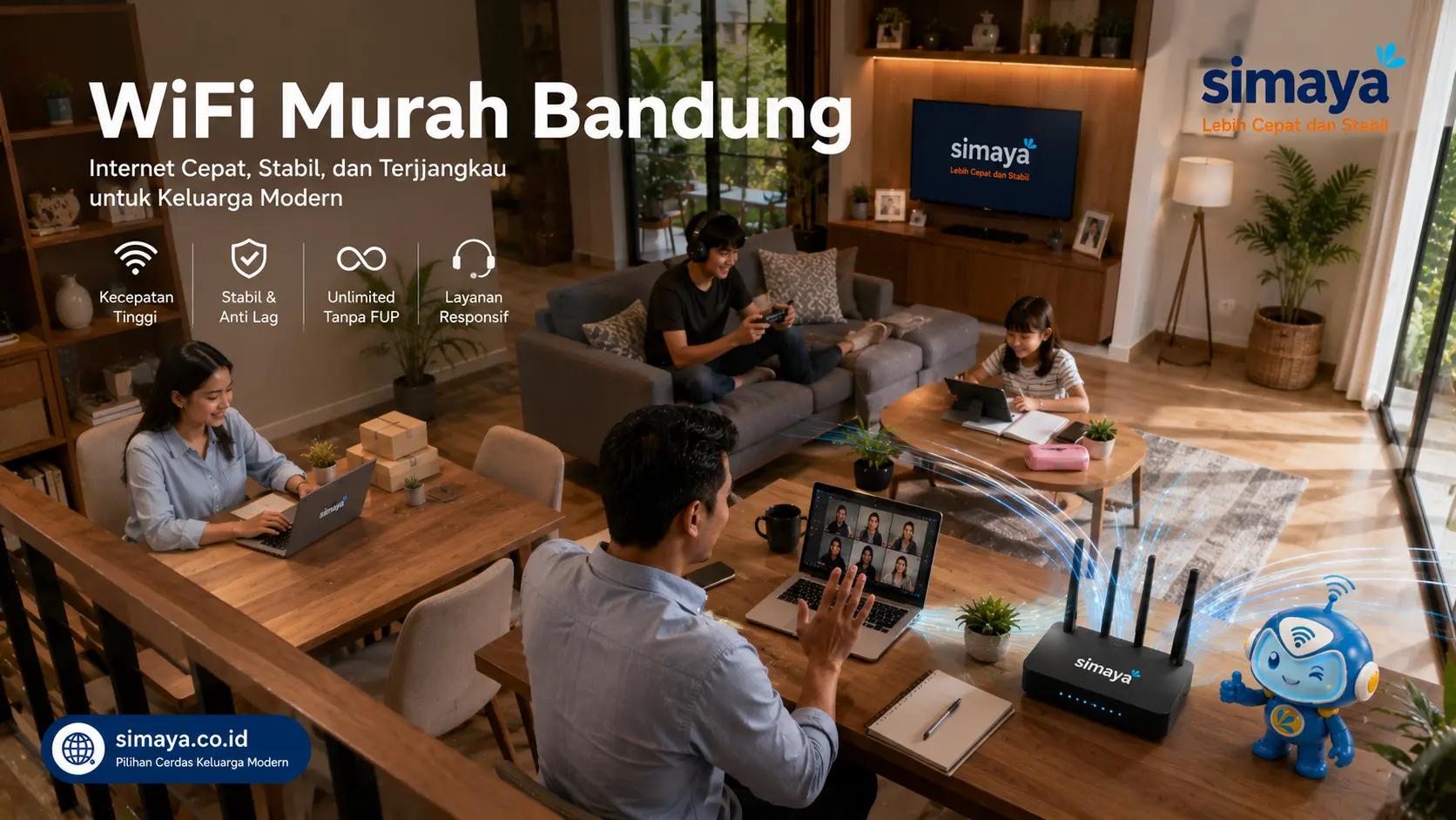 WiFi Murah Bandung dengan koneksi cepat dan stabil dari Simaya