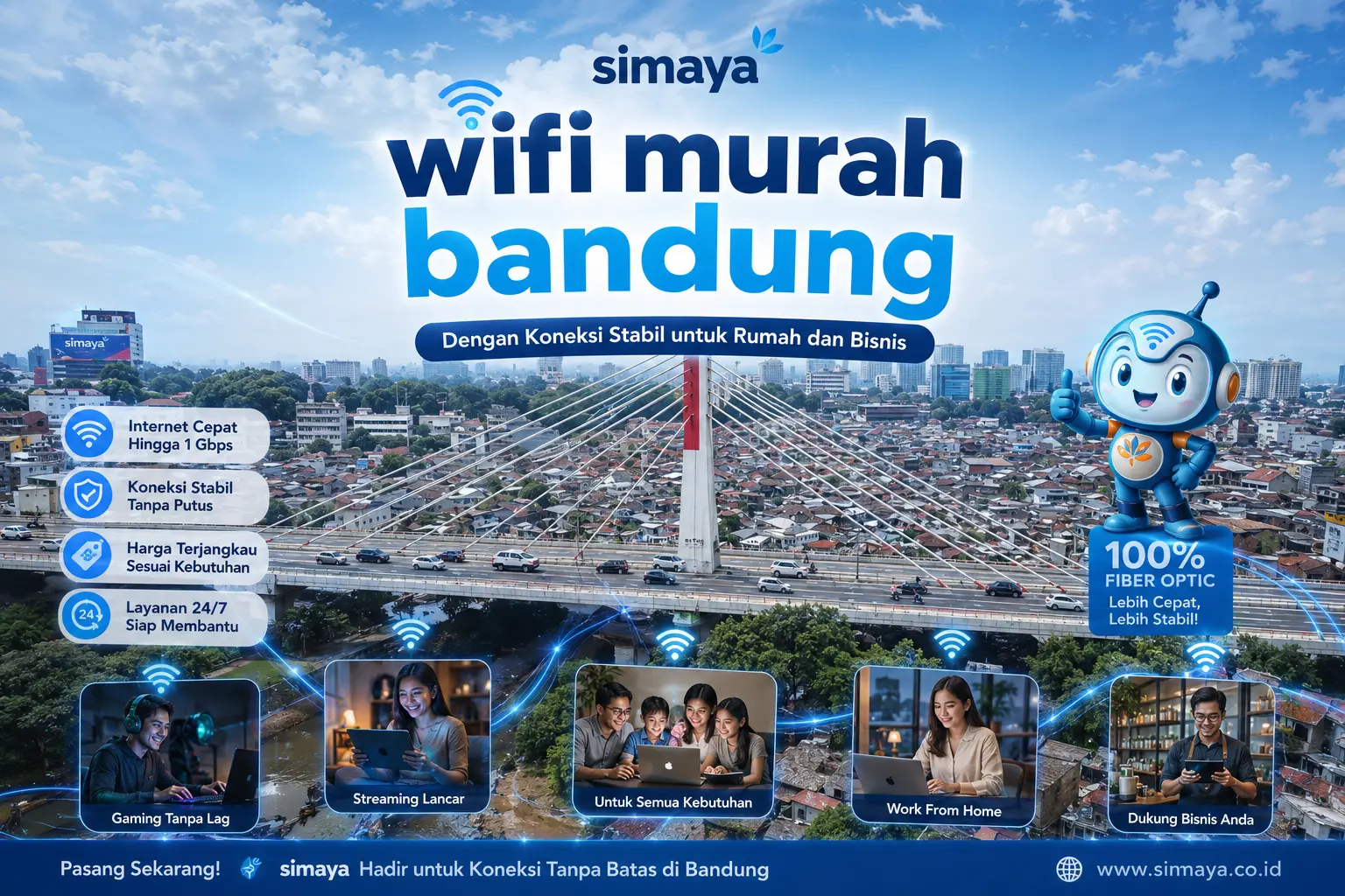 WiFi murah Bandung dengan koneksi cepat dan stabil dari Simaya