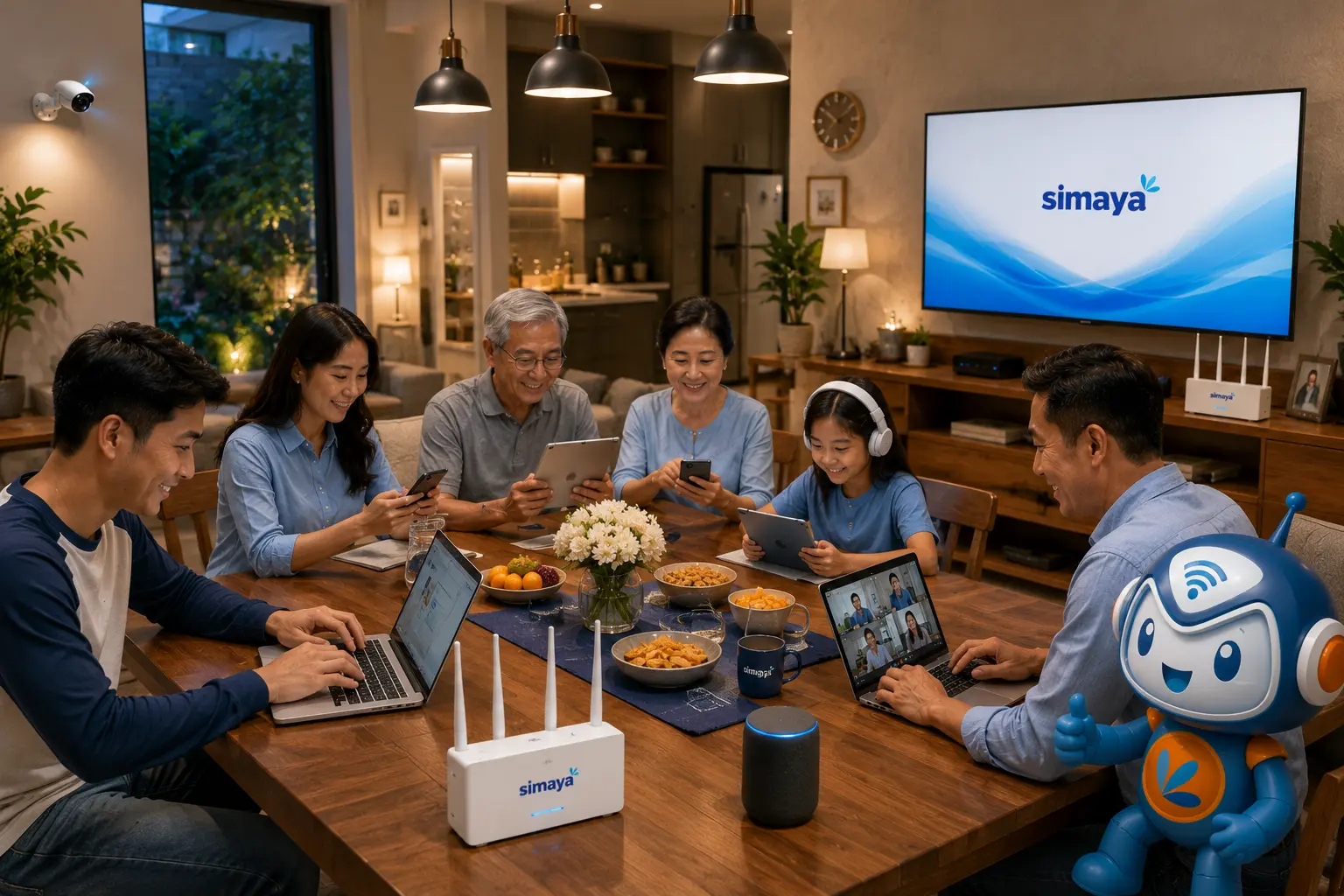 WiFi rumah modern dengan koneksi cepat dan stabil