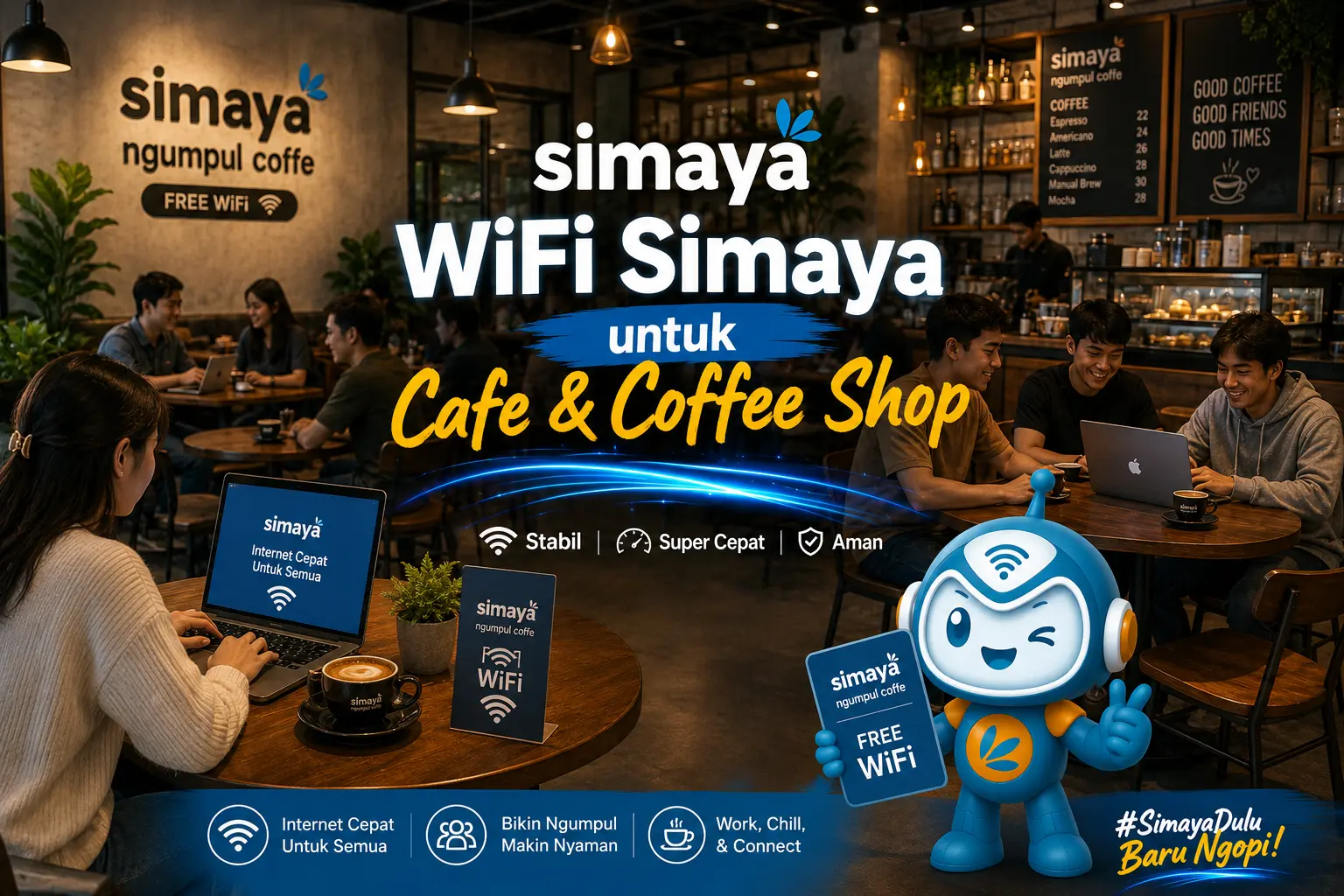 WiFi Simaya untuk cafe dan coffee shop modern