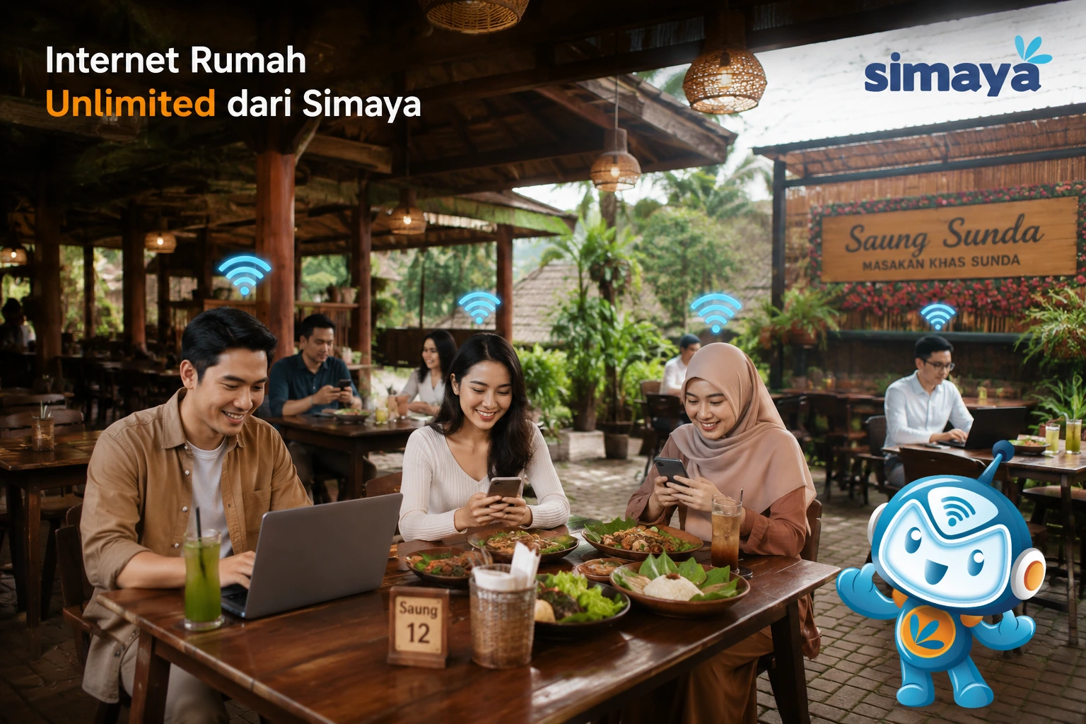 WiFi unlimited untuk restoran dan café