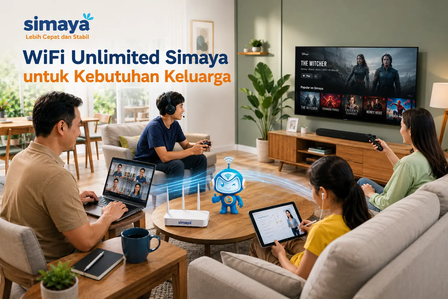 WiFi Unlimited Simaya untuk kebutuhan keluarga modern di Indonesia
