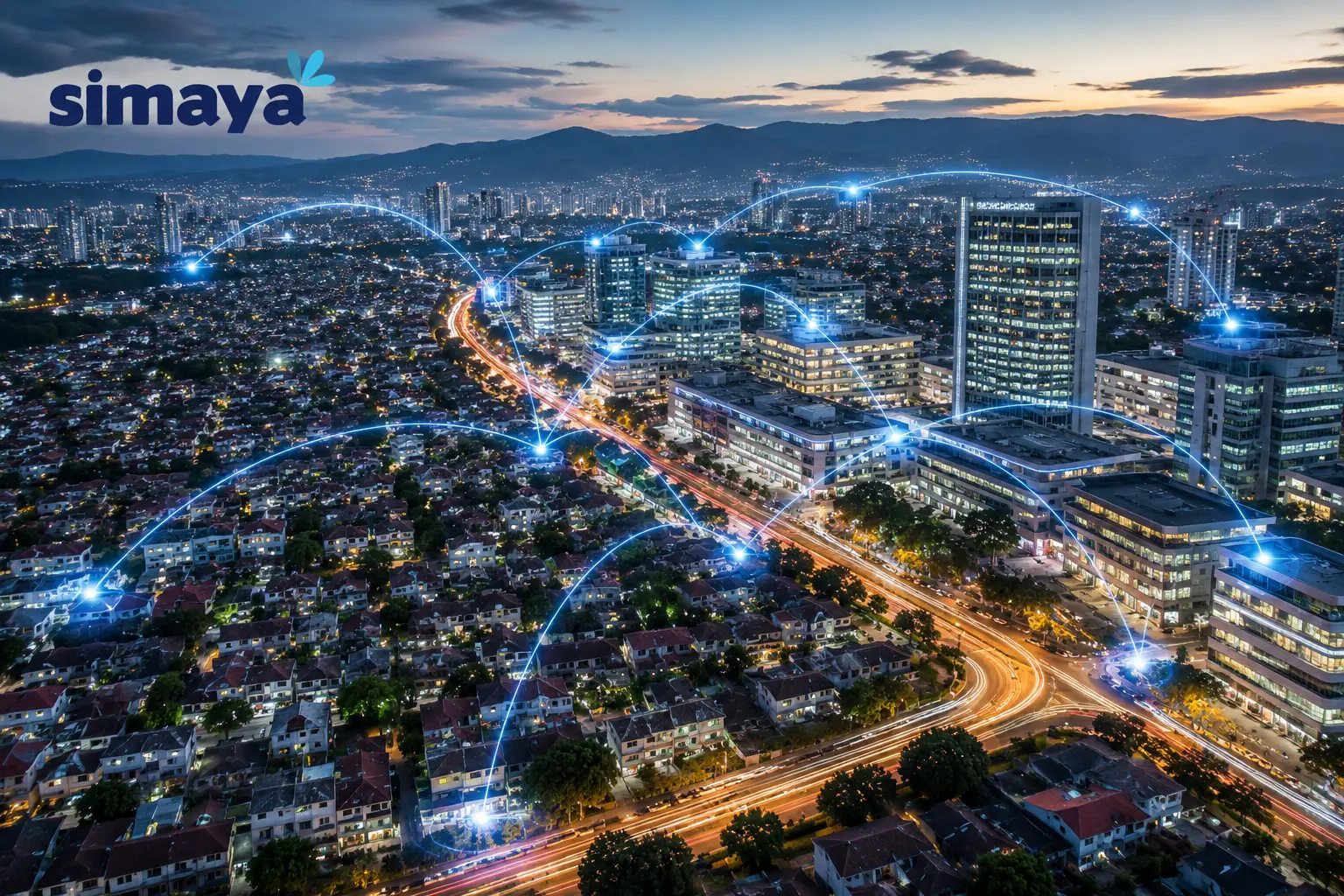 Area layanan internet Simaya di Bandung