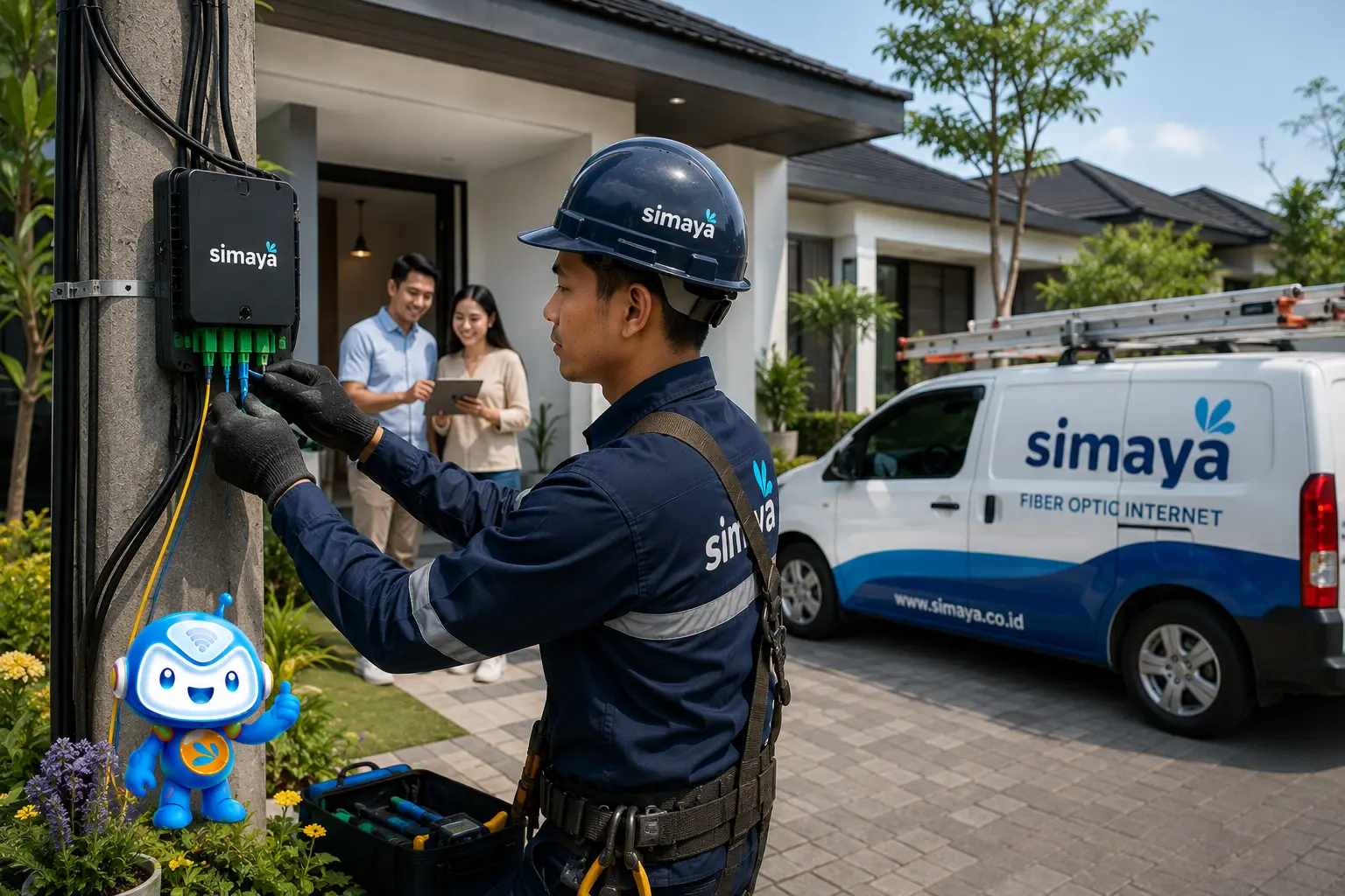 Teknologi fiber optic untuk layanan internet rumah di Bandung