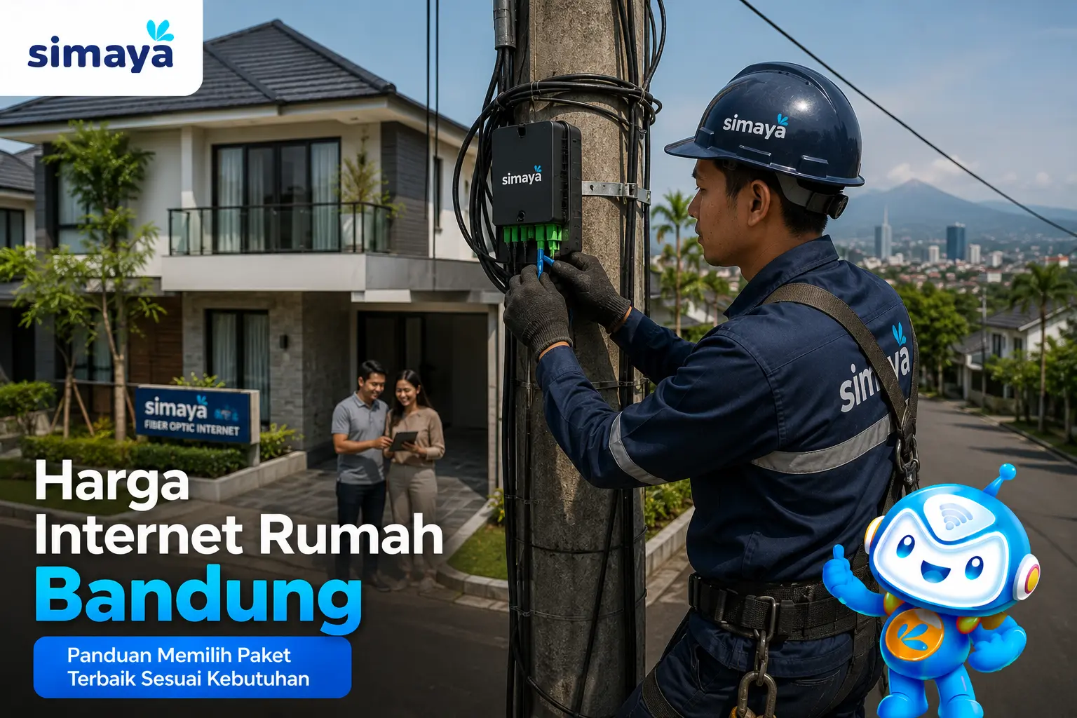 Harga internet rumah Bandung dengan jaringan fiber optik SIMAYA