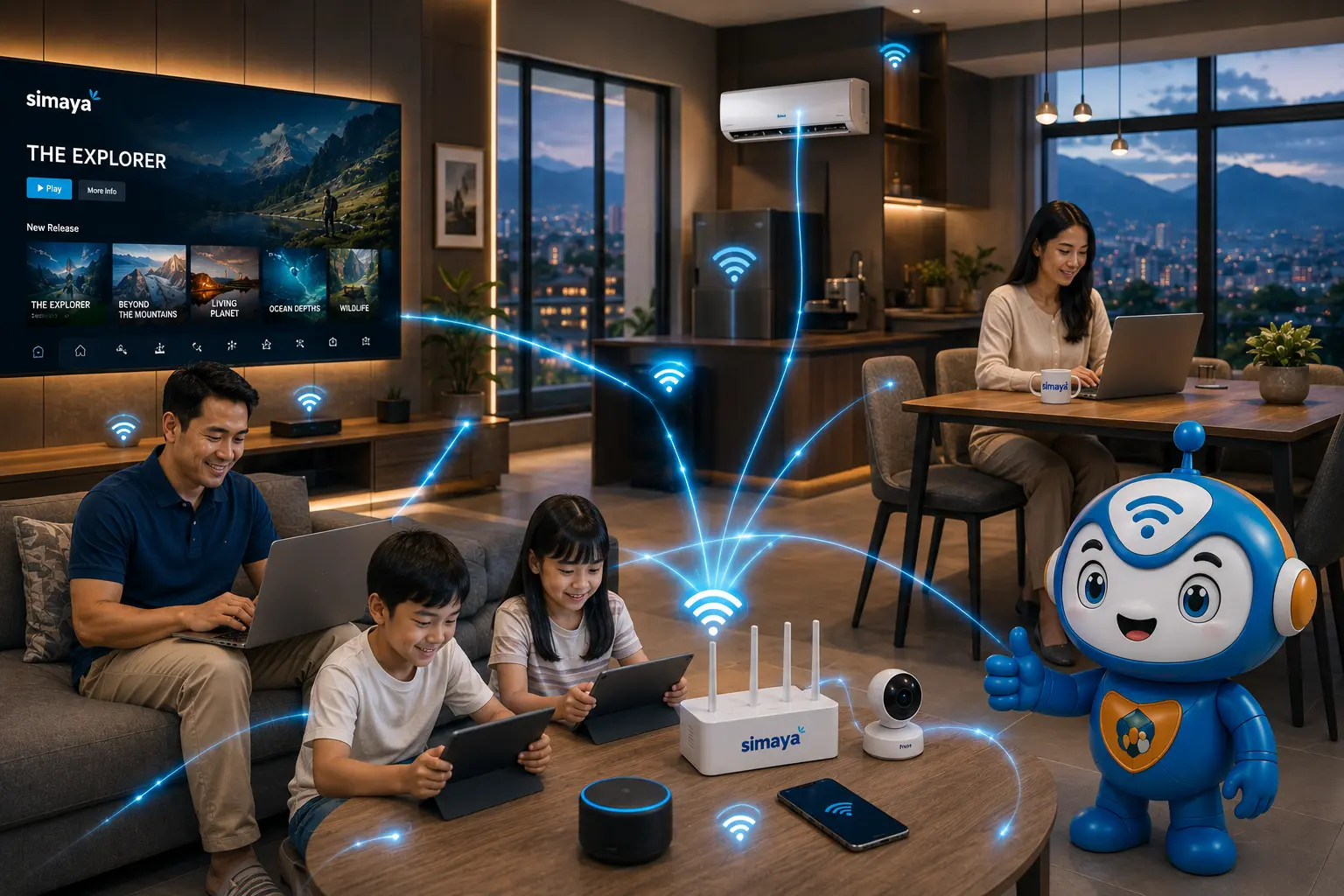 Internet fiber Simaya memberikan koneksi stabil untuk rumah di Bandung