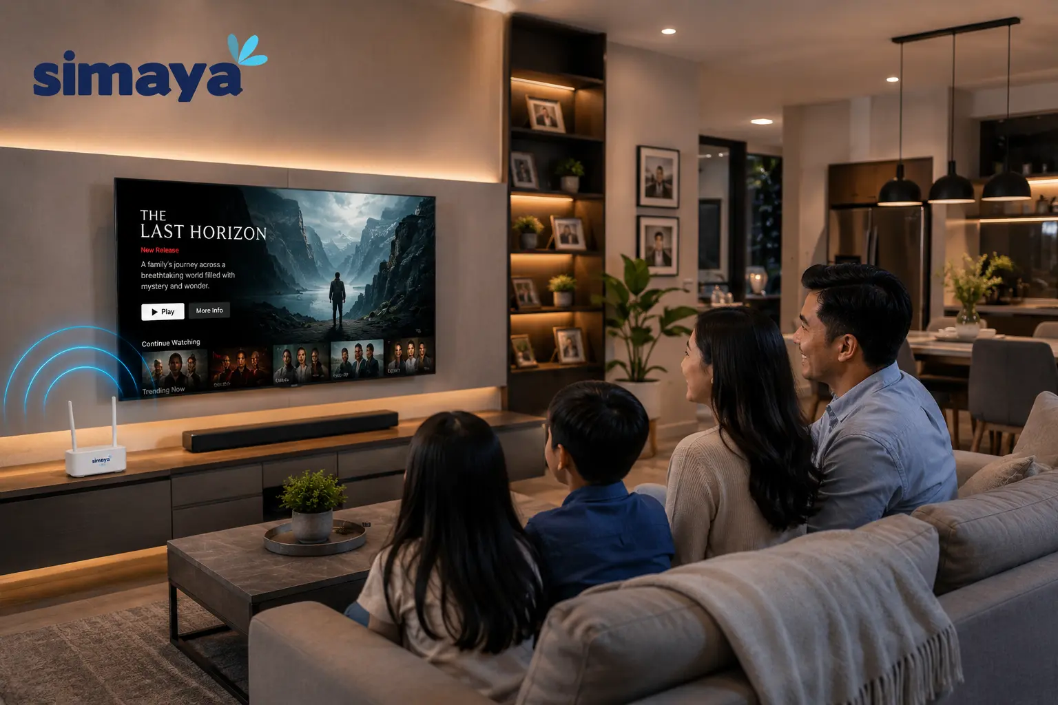 Jaringan internet fiber optic di rumah Bandung