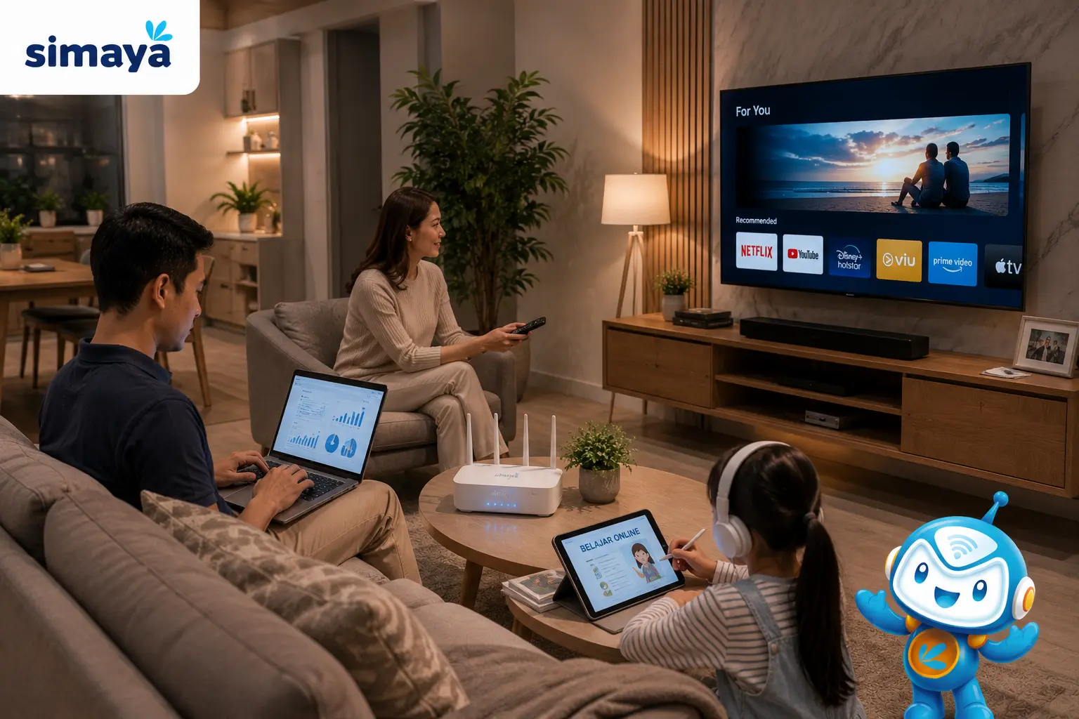 Internet rumah 50 Mbps untuk keluarga di Bandung