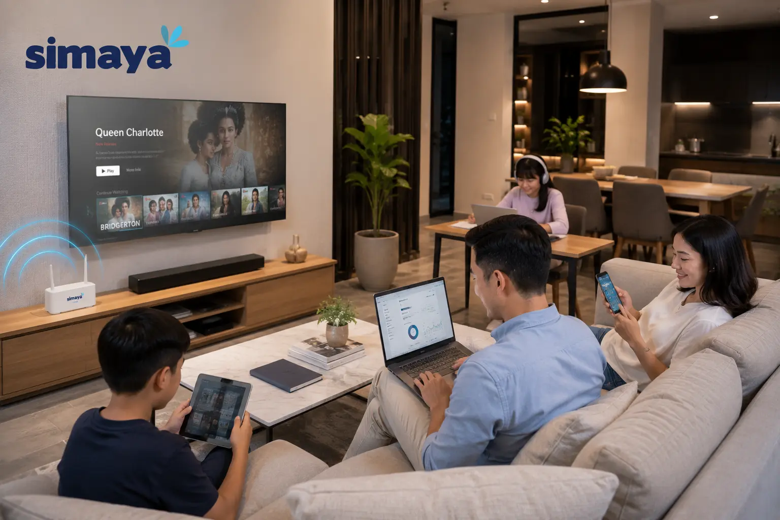 Pengguna internet rumah di Bandung