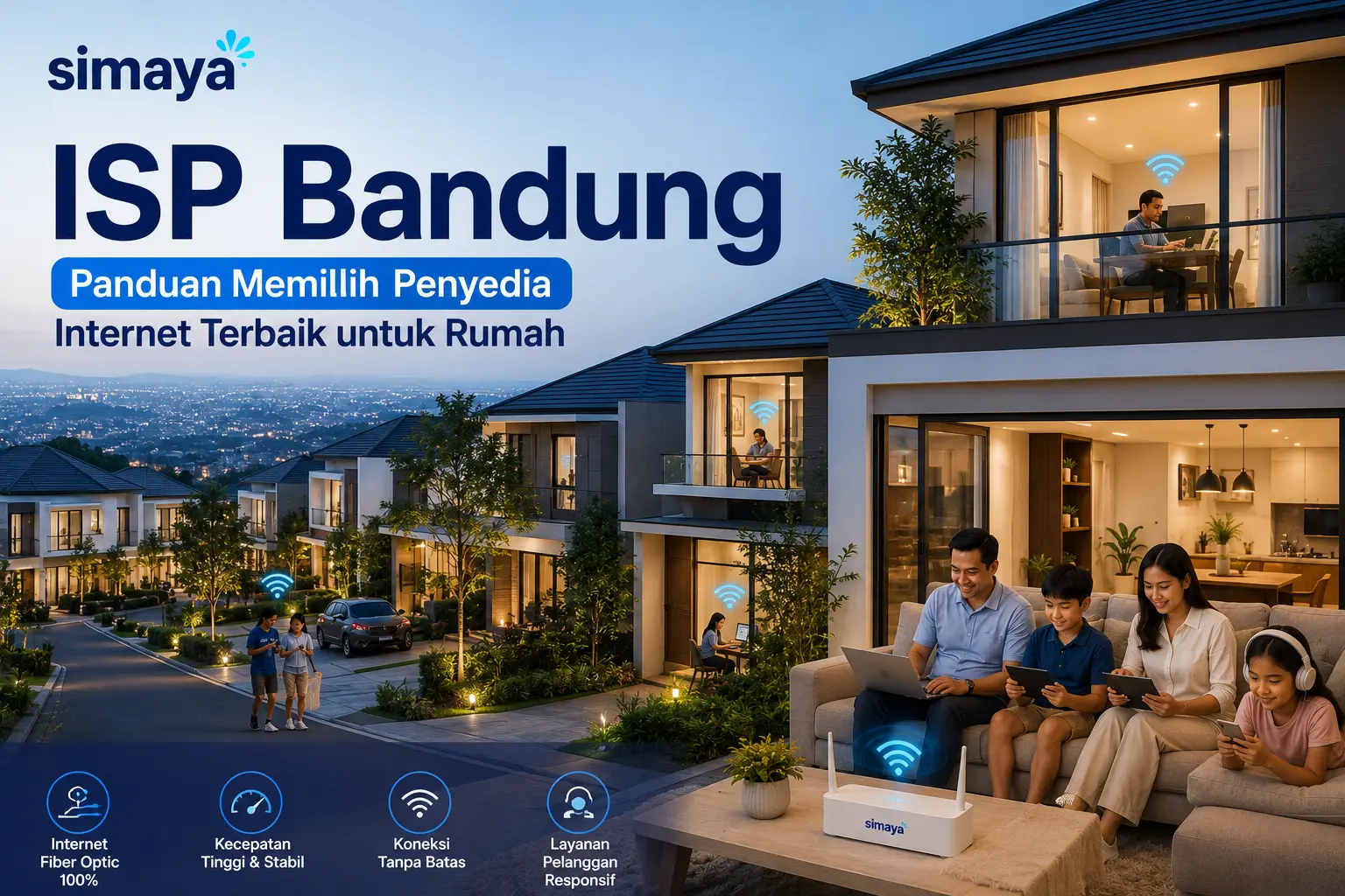 ISP Bandung dengan layanan internet fiber optic Simaya.