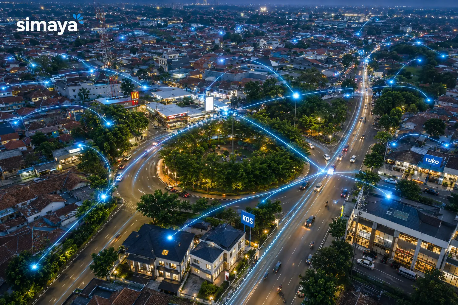 Jaringan internet fiber optic Simaya di Cibiru Bandung
