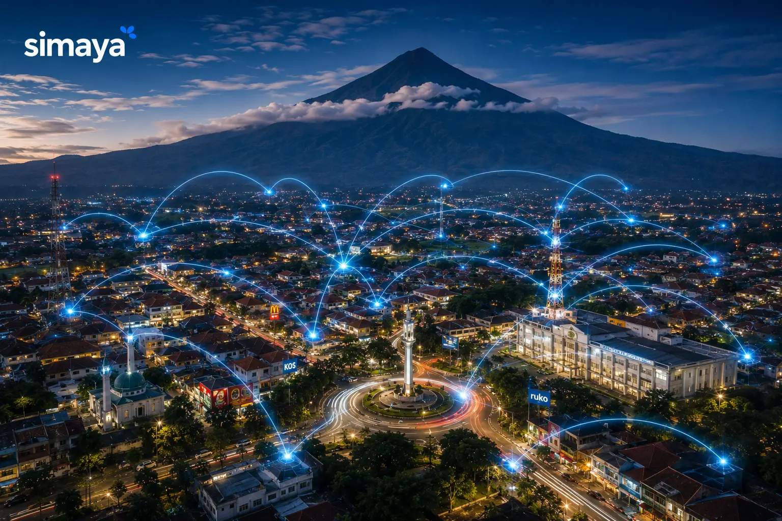 Jaringan fiber optic Simaya di Garut