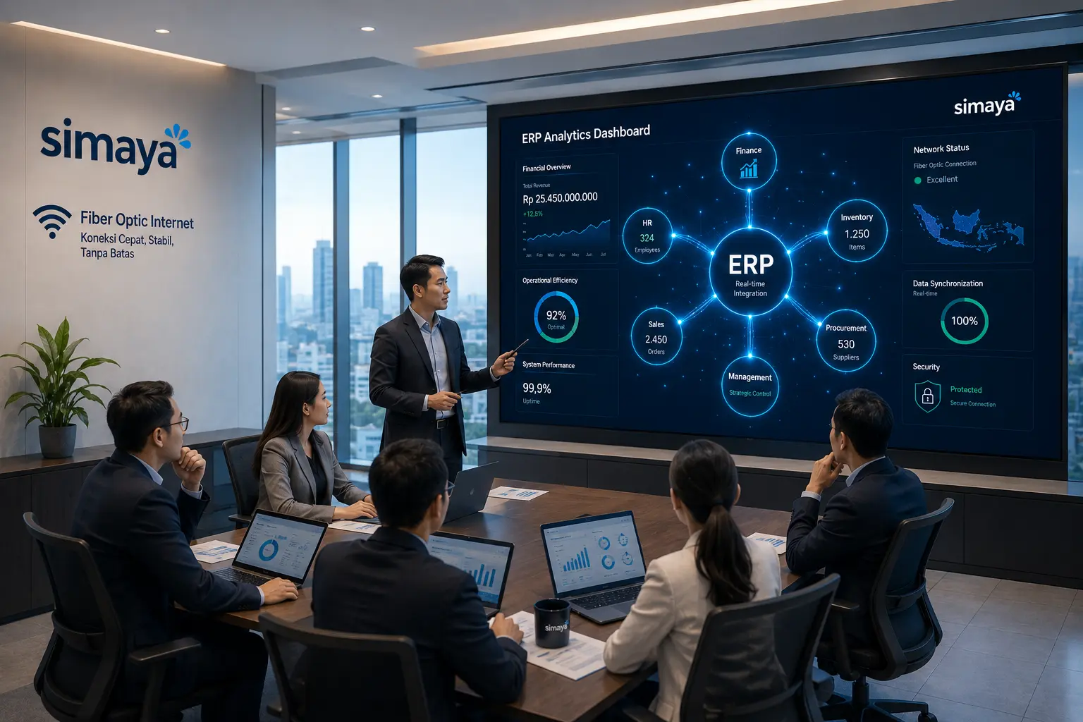 Transformasi digital perusahaan dengan ERP dan internet Simaya