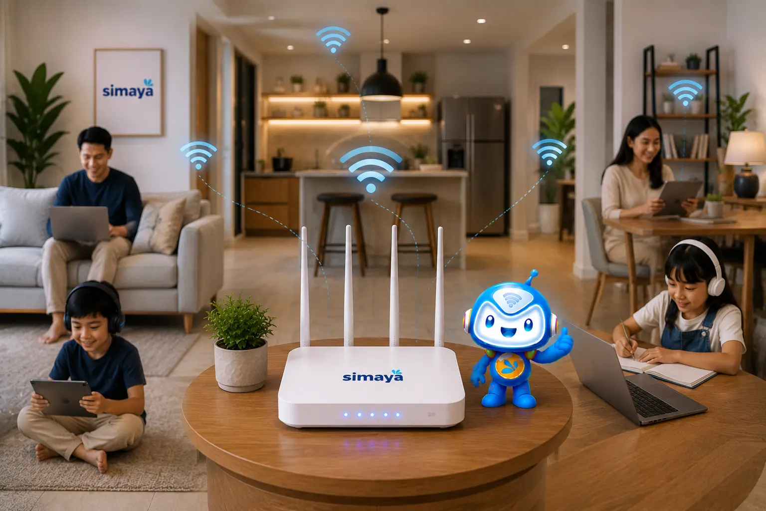 Penempatan router WiFi untuk sinyal yang optimal