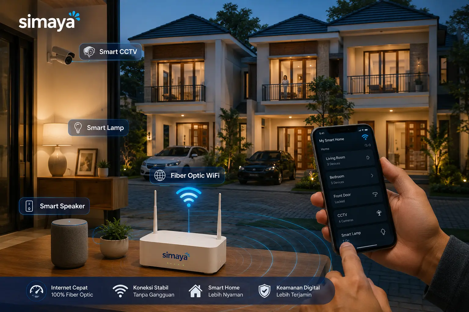 Smart home menggunakan WiFi rumah di Soreang