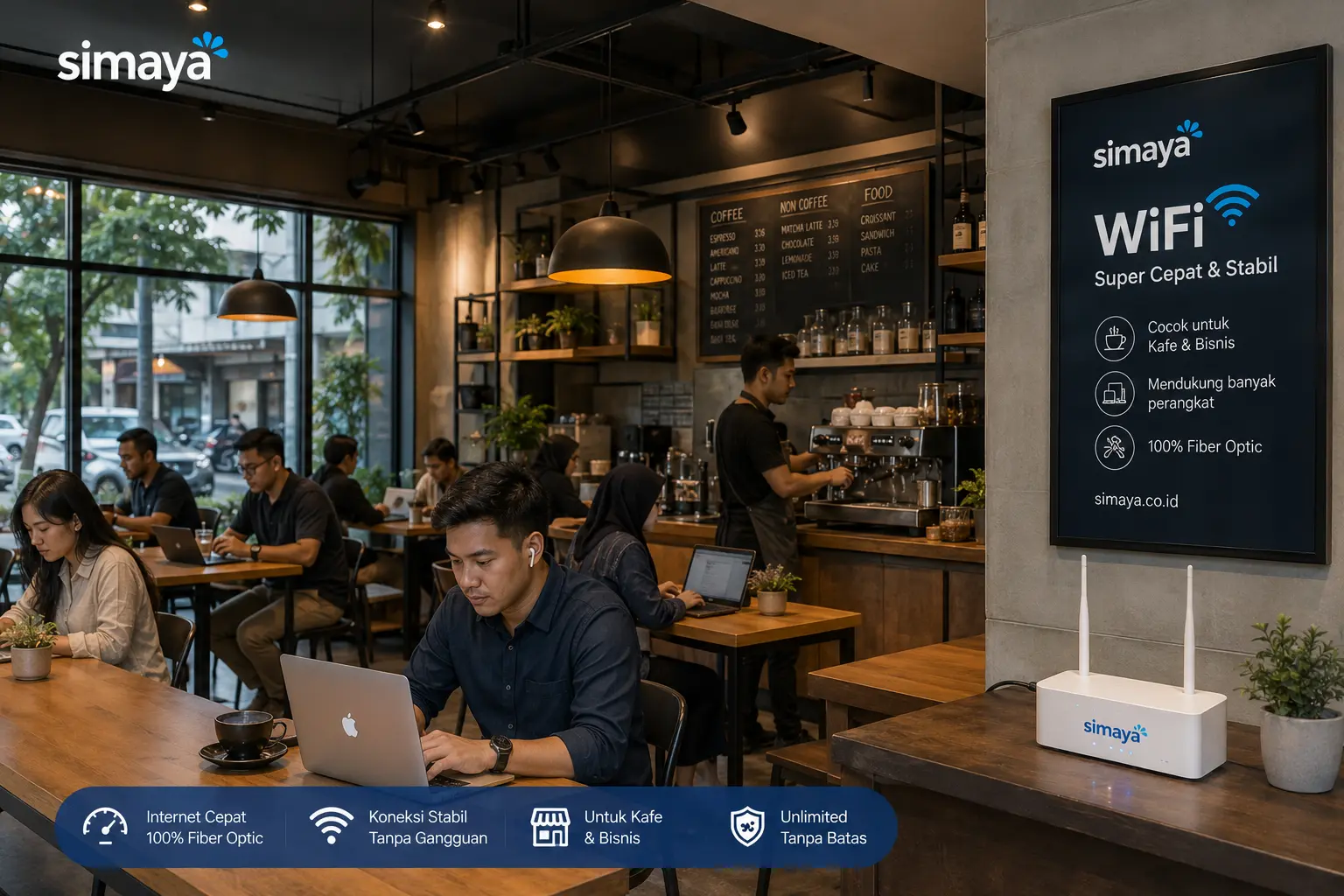 Internet fiber optic untuk bisnis di Setiabudi Bandung.