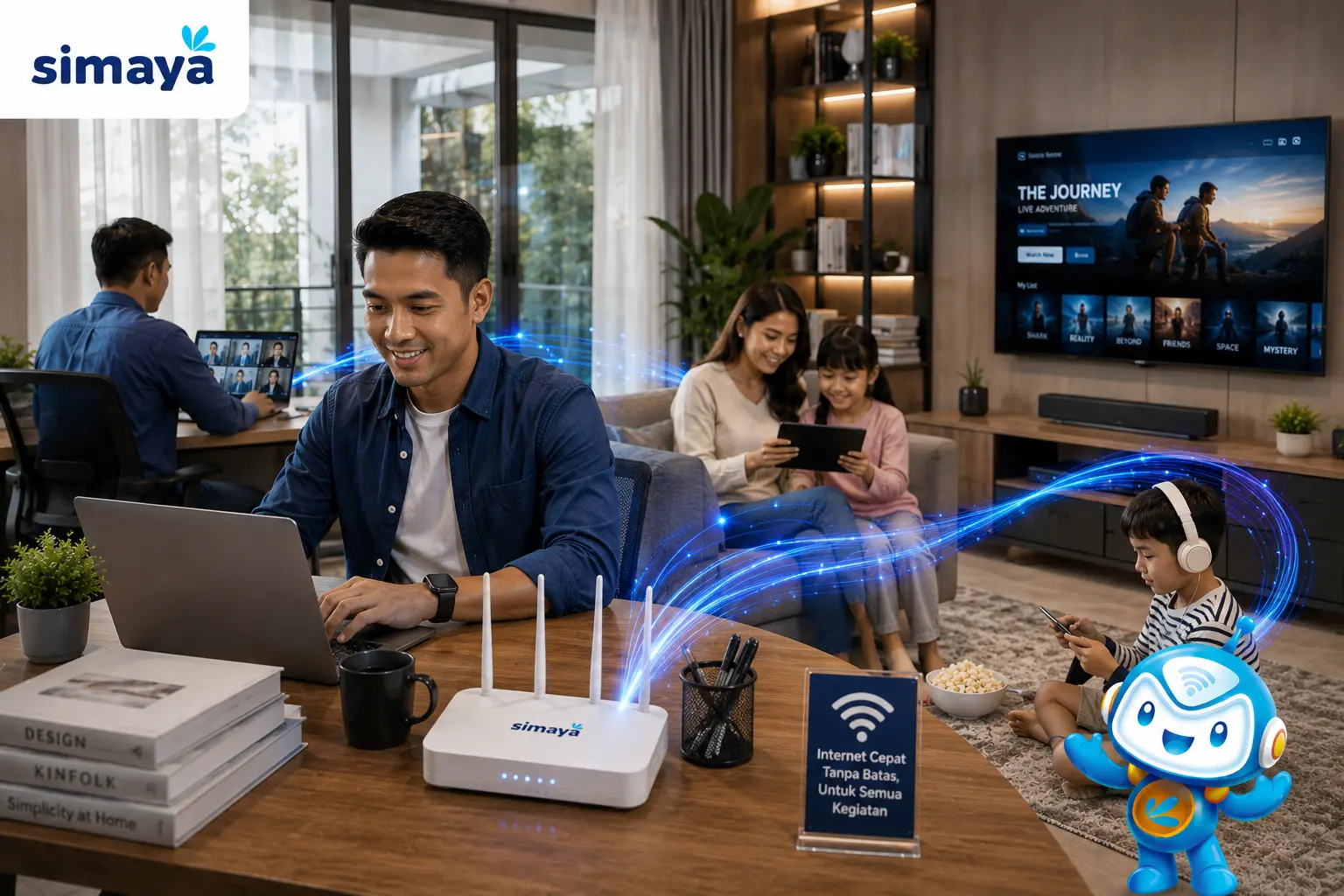 WiFi unlimited Simaya untuk rumah dan bisnis di Bandung