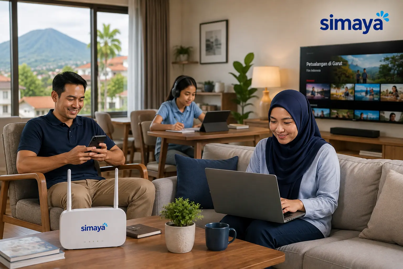 Kebutuhan internet rumah keluarga di Garut