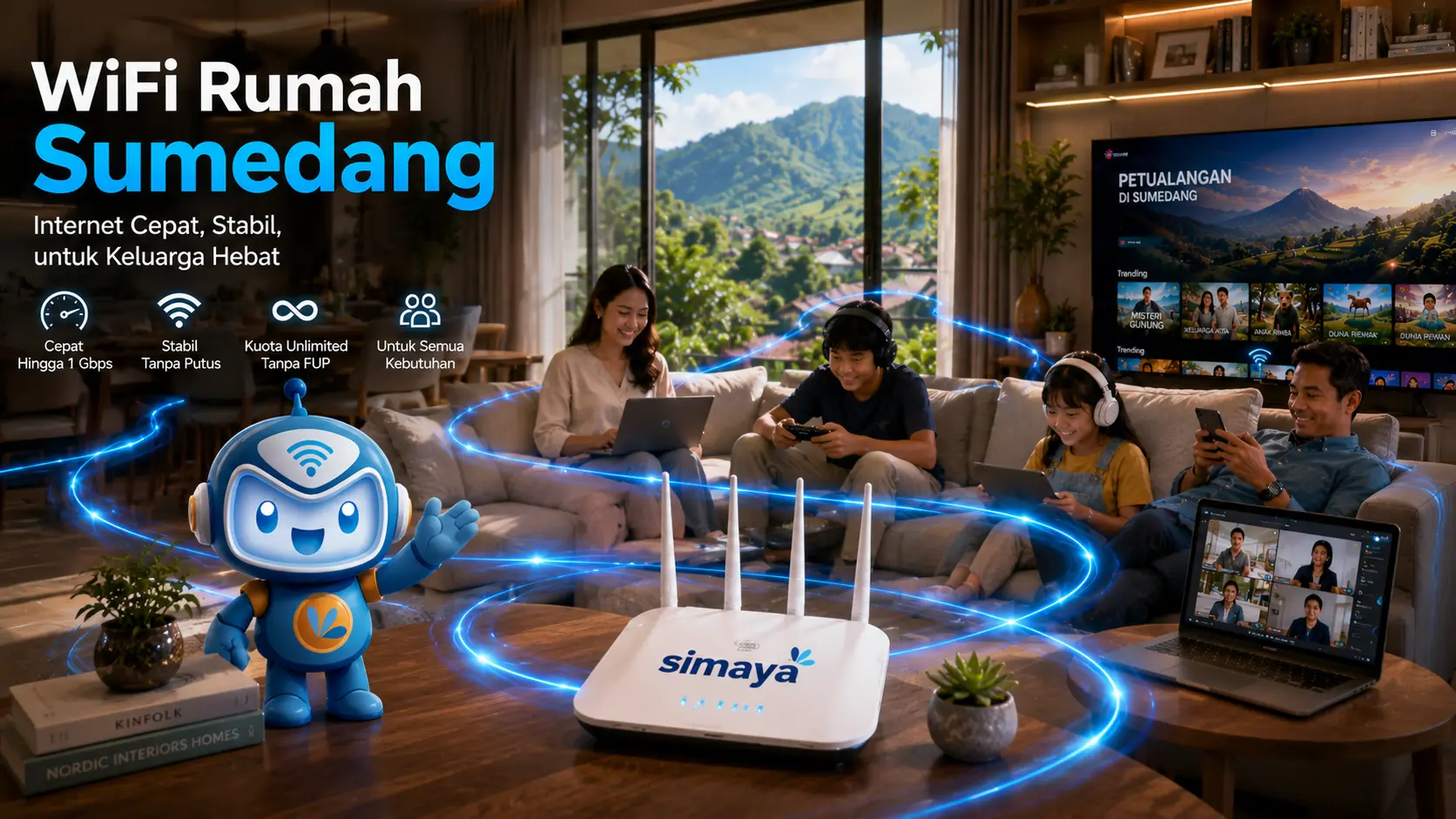 Keuntungan menggunakan WiFi Simaya di rumah Sumedang