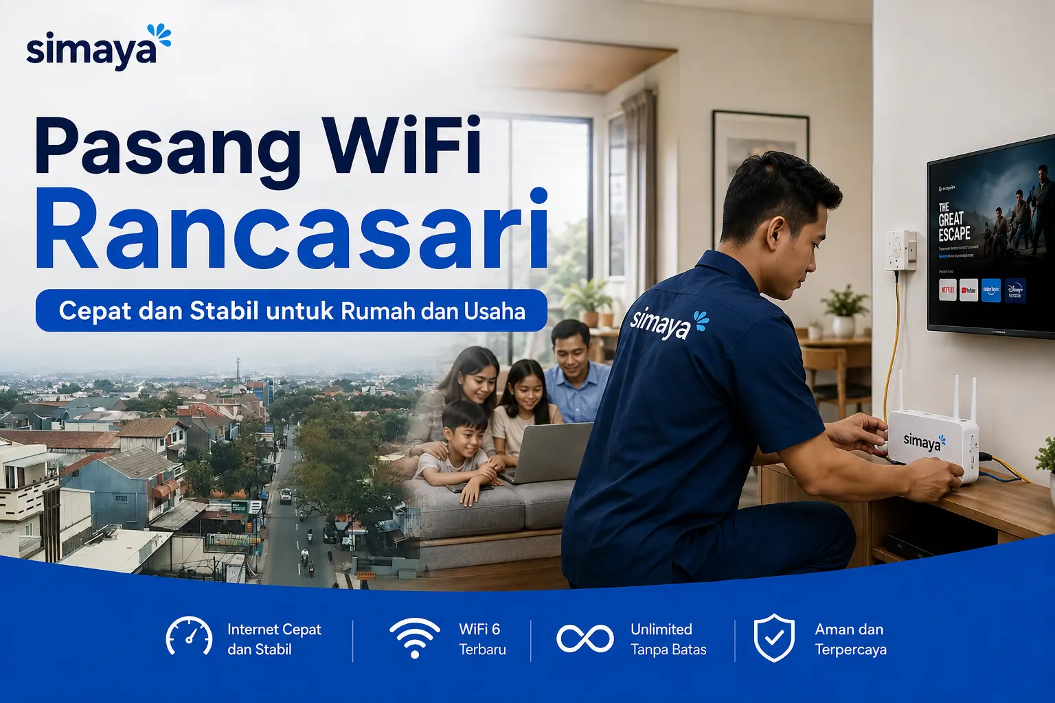 WiFi rumah cepat dan stabil di Rancasari