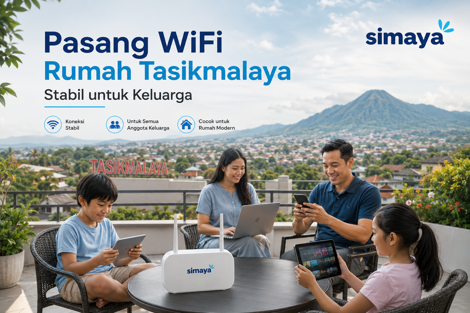 Pasang WiFi rumah Tasikmalaya stabil untuk keluarga bersama Simaya