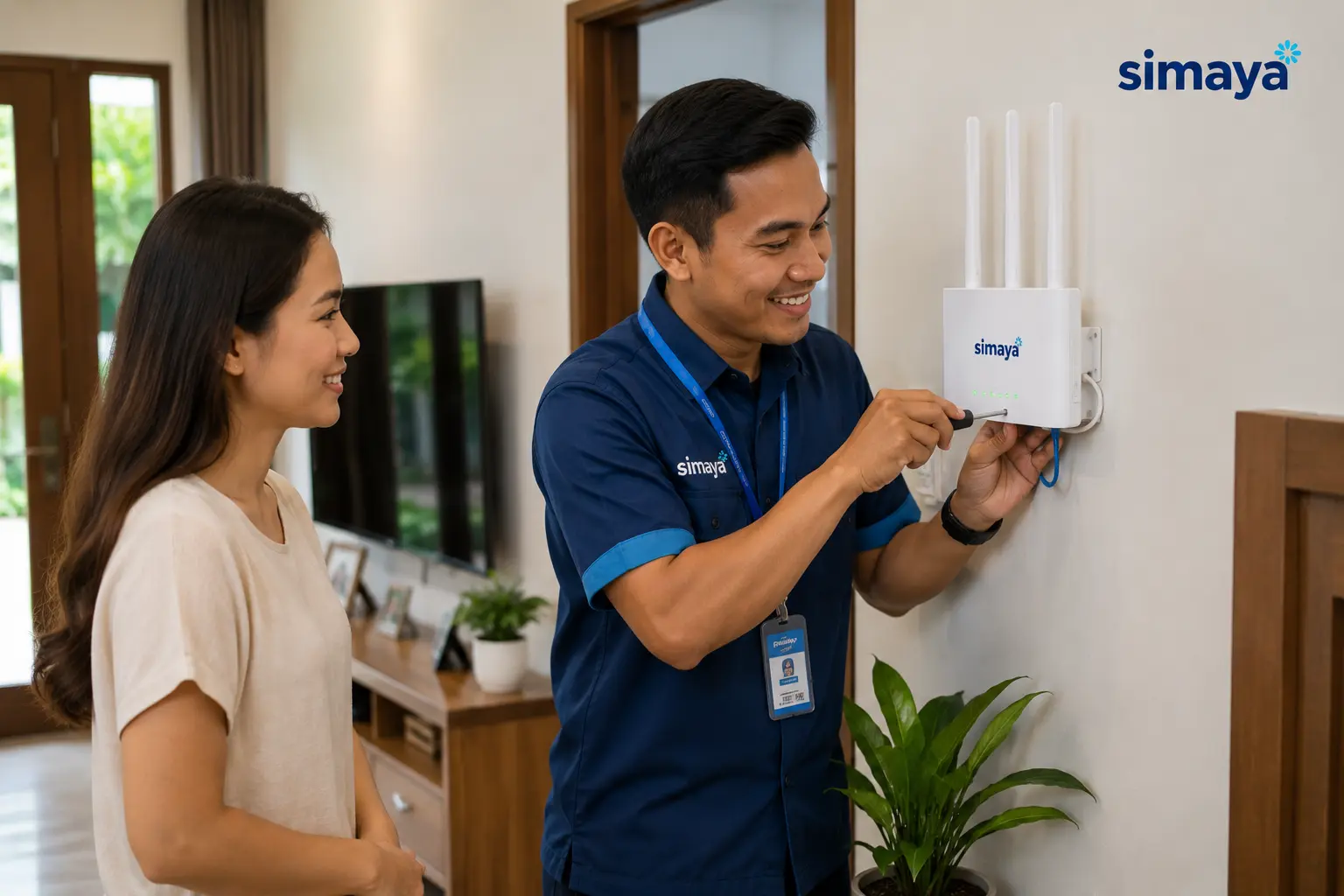 Pemasangan internet Simaya di Garut