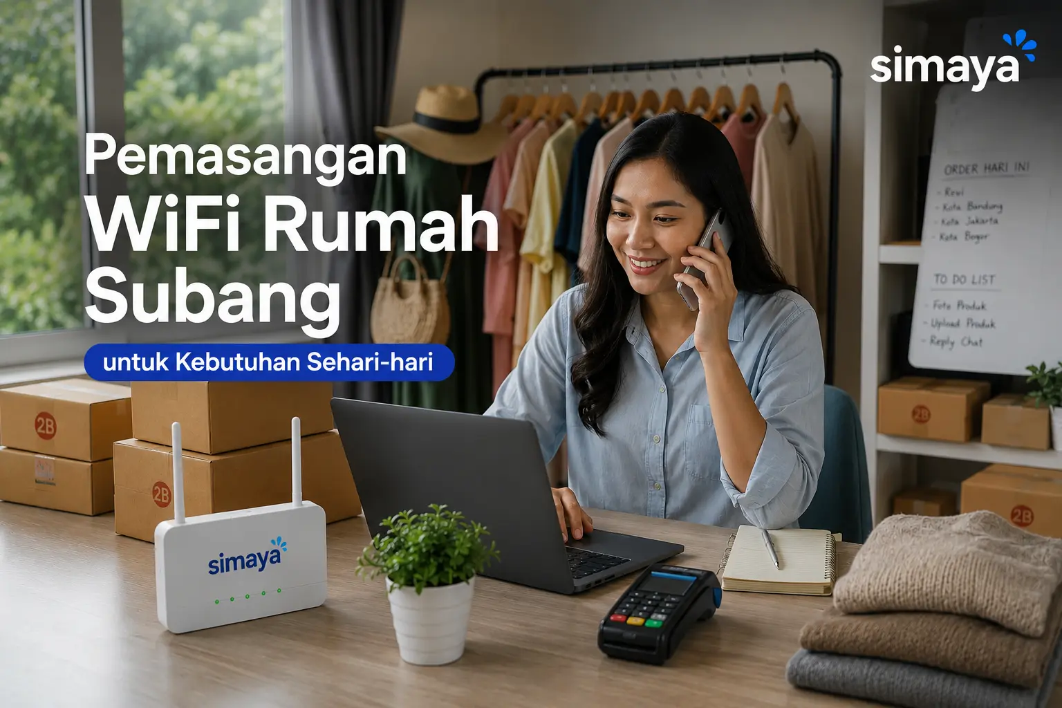Pemasangan WiFi rumah Subang oleh Simaya